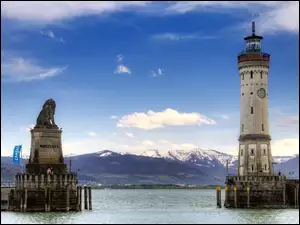 Lindau, Jezioro, Bawaria, Latarnia