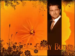 garnitur, Gerard Butler, kwiatki