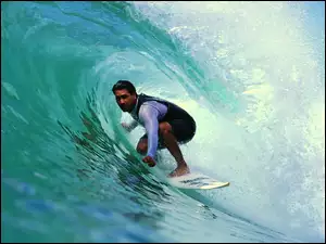 Deska, Surfer, Fala