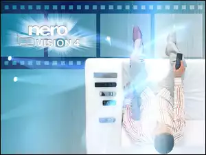 prgram, mężczyzna, fotel, pilot, Nero