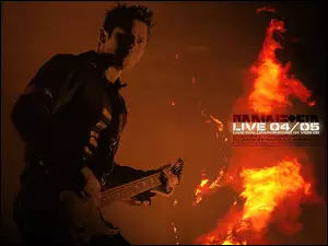gitara, Rammstein, ogień