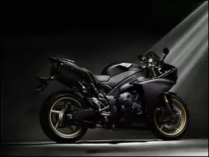 Czarny, Promienie, Motocykl, Yamaha