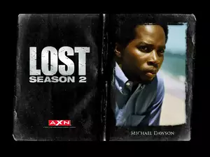 Filmy Lost, zdjęcie, Harold Perrineau Jr., napis