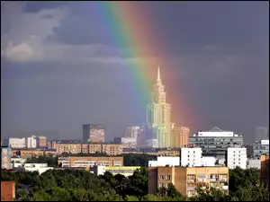 Moskwa, Tęcza, Widok, Miasta