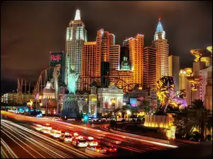 Miasto, Ulica, Las Vegas, Światła