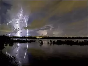 Pioruny, Jezioro, Burza