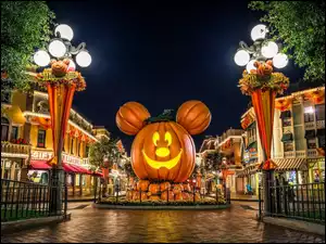 Miasto, Halloween, Dynie