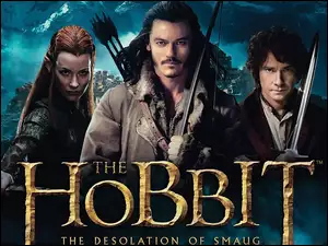 Pustkowie Smauga, Martin Freeman, Evangeline Lilly, Luke Evans