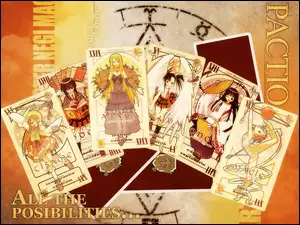 Mahou Sensei Negima, ludzie, pactio, karty