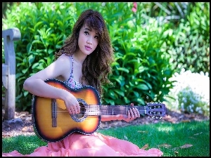 Park, Dziewczyna, Gitara