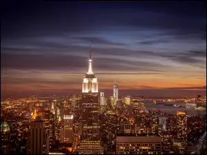 Manhattan, Noc, Nowy, Jork