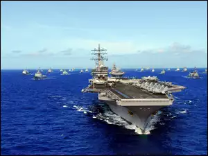Lotniskowiec, Statki, USS Ronald Reagan, Morze