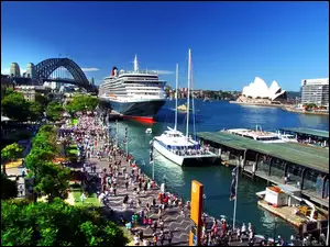Sydney, Nabrzeże, Zatoka, Statki