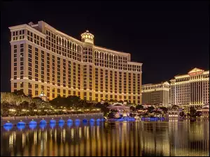 Hotel, Noc, Bellagio, Las Vegas