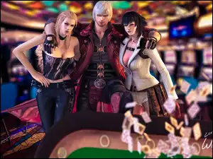 Devil May Cry, Lady, Dante, Trish