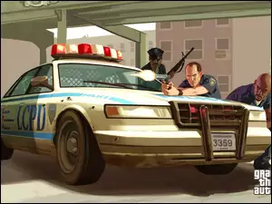 Broń, GTA IV, Samochód, Policyjny, Mężczyźni