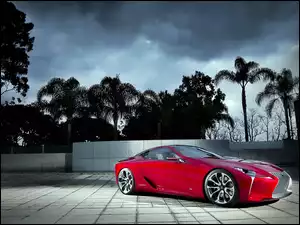 Palmy, Czerwony, LF-LC, Lexus, 2012
