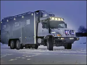 Śnieg, Mercedes, Zetros, Zima