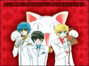 wachlarz, Claamp Campus Detectives, kot, garnitury, ludzie