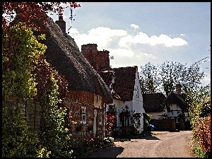 Domy, Anglia, Droga, Wieś Nether Wallop