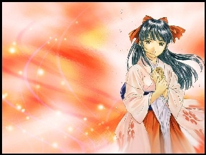 parasolka, Sakura Wars, czarne włosy