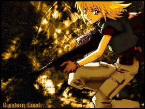 Gundam Seed, snajper, kobieta, polowanie
