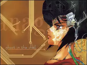 Ghost In The Shell, kable, kobieta, twarz