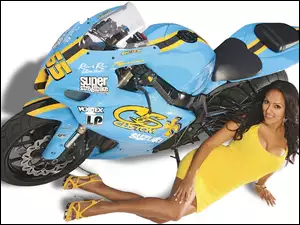 Suzuki, Kobieta, Ścigacz, Modelka, Motor