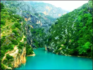 Rzeka, Francja, Verdon, Kanion