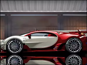 Sportowy, Odbicie, Bugatti Veyron EB 16.4, Hypercar