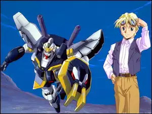 Gundam Wing, gogle, robot, facet