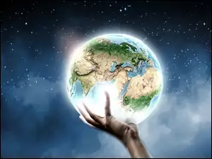 Planeta, Fantasy, Ziemia, Gwiazdy