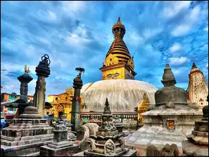Nepal, Ruiny, Katmandu, Pagoda