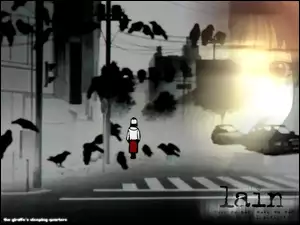 samochody, Serial Experiments Lain, ulica