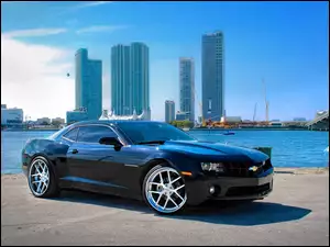 Chevrolet, Woda, Camaro, Miasto