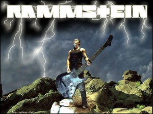 gitara, Rammstein, pioruny