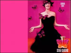 perfum, motyl, Anna Sui, kobieta, love, flakon