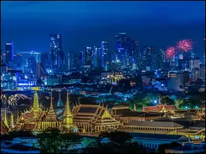 Tajlandia, Noc, Bangkok, Miasto