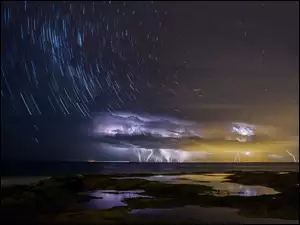 Australia, Morze, Burza, Pioruny