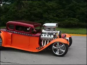 1930, Czerwony, Ford, Mudel A Street Rod
