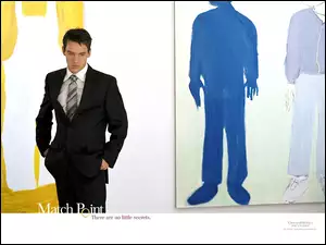 Match Point, malowidła, Jonathan Rhys-Meyers, garnitur