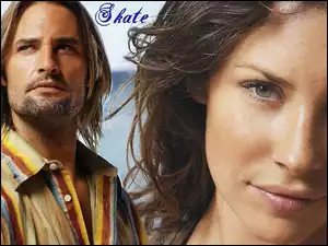 Filmy Lost, twarz, Evangeline Lilly, Josh Holloway