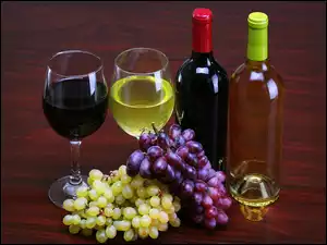 Kompozycja, Winogrona, Wino