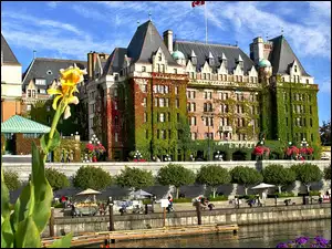 Rzeka, Kolumbia, The Empress, Hotel, Drzewa, Victoria, Brytyjska