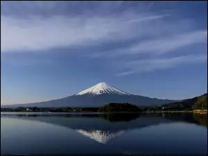 Jezioro, Japonia, Lasy, Fudżi