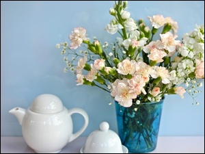 Bukiet, Kompozycja, Wazon, Porcelana