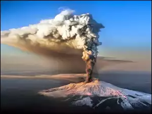 Dym, Wulkan, Erupcja