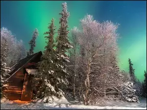 Zorza polarna, Dom, Zima
