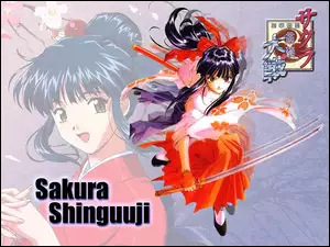 miecz, Sakura Wars, długie włosy