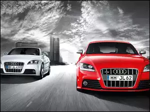 Chmury, Audi TT, Droga